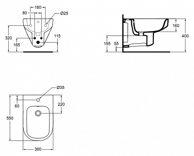 Биде подвесное Ideal Standard Playa J492801