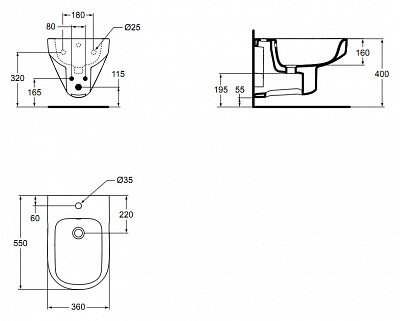 Биде подвесное Ideal Standard Playa J492801