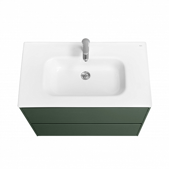 Тумба под раковину Roca Ona 800 зеленый матовый 2 ящика A857630513