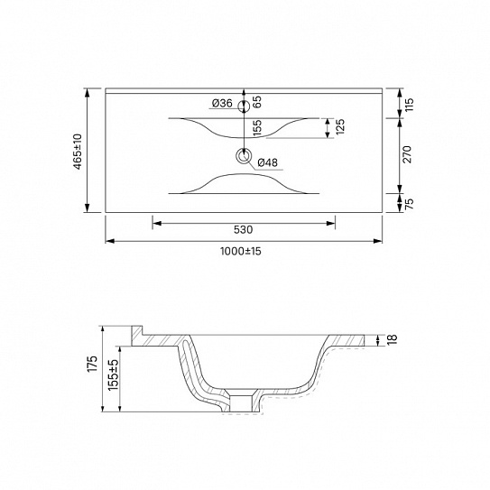 Тумба с раковиной IDDIS Cloud 100 см CLO10WFi95K