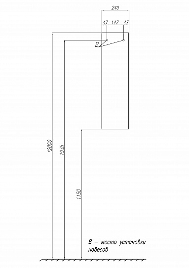 Шкафчик Aquaton модуль Терра 24 дуб кантри, антрацит 1A247403TEKA0