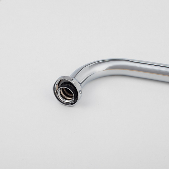 995S40C2SM, Излив для смесителя, ванна, S-образный, нерж. сталь, 400 мм, поворотный, хром, ID