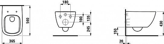 Унитаз подвесной Laufen Palomba 8.2080.2.000.000.1