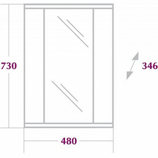 Шкаф-зеркало угловое Onika Модерн 34 303402