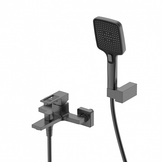 Смеситель для ванны с душем DQ Dortmund DA1713206 короткий излив графит
