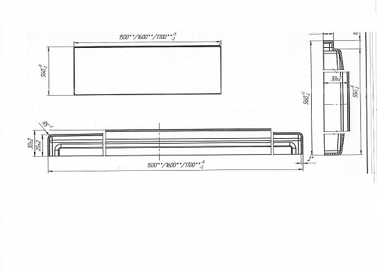 Панель фронтальная 160 1MarKa FLAT MG 02мгфл16