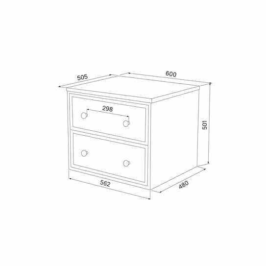 Тумба для накладной раковины подвесная со столешницей 60 IDDIS Torr TOR60WBi95K