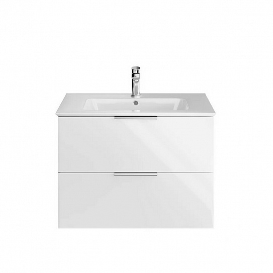 Тумба подвесная PIANO Forte, 2 ящика 75 см, белая глянцевая Pl.F.75/WHT