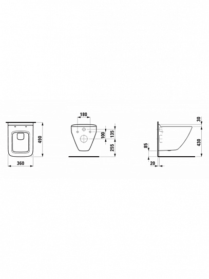 Laufen Palaсе New унитаз подвесной безободковый 8207060000001
