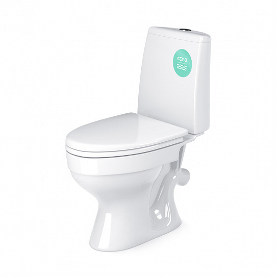 Унитаз-компакт Gesso "W101" белый (косой выпуск, сиденье термопласт) г. Волгоград