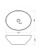 Накладная раковина 41 см MONTEREY ZT-8043 овальная