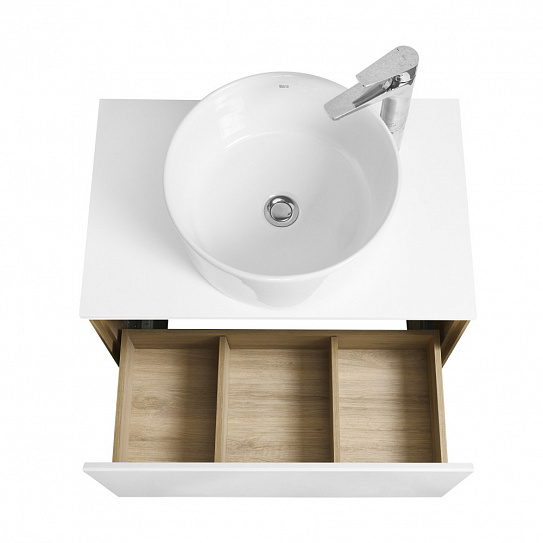 Тумба под раковину Aquaton Либерти 70 дуб эльвезия белый глянец 1A279801LYC70