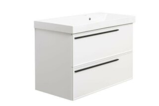 Тумба под раковину La Fenice ELBA Twin Bianco 90, белая матовая FNC-01-ELB-B-90-2 (рак 252282 в комплект не входит)