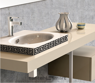 Раковина Sanita Luxe Next 60 Greek + кронштейн NXT60SLWB11BR