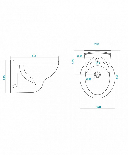 Биде подвесное Santek Консул WH301658 (без стульчака)