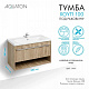 Тумба под раковину Aquaton Хоуп 100 1 створка Орех 1A287401HP6C0 (под ум-к Миранда 100)