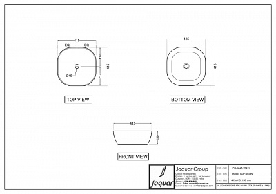 Раковина Jaquar 40 JDS-BLM-25911, черный