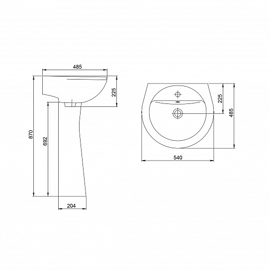 Раковина Santeri Соната белый 131112S0011B0