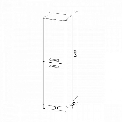 Шкаф пенал подвесной 40 см Iddis Brick 40 BRI40W0i97