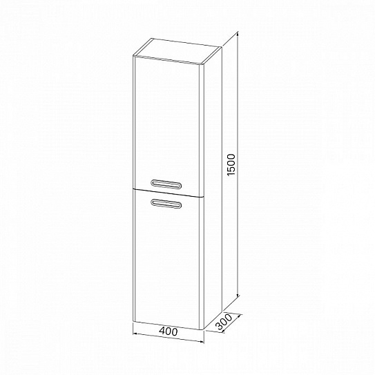 Шкаф пенал подвесной 40 см Iddis Brick 40 BRI40W0i97