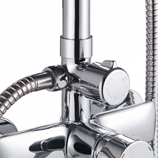 Душевая система с тропическим душем Milardo Stripe STRSB1FM06