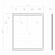 Зеркало в ванную 60х70 Vigo Geometry Step 600