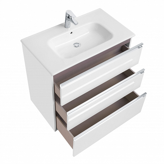 Тумба под раковину Roca The Gap 80 белый глянец 3 ящика A857406806