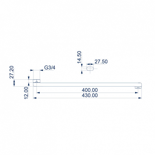 995F40C2SM излив 40, плоский Optima Home