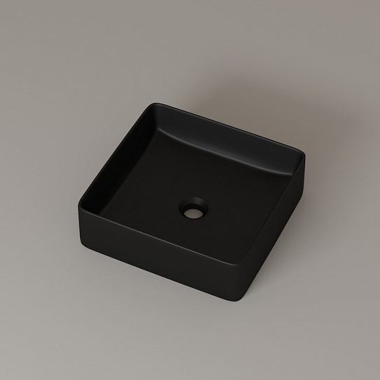 Раковина накладная 36 черная  Iddis Slide SLIBM01i27 квадратная