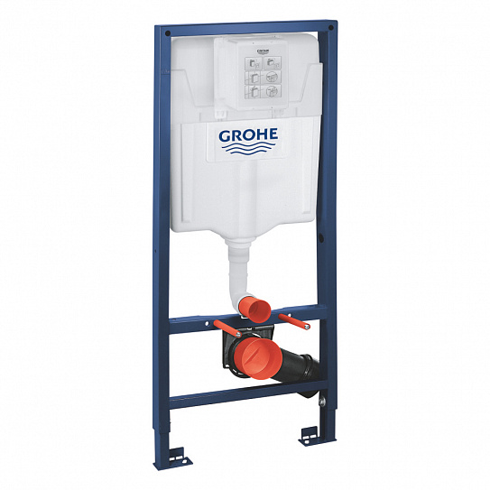 Инсталляция для унитаза GROHE Rapid SL 3 в 1  с панелью смыва Arena Cosmopolitan овальная кнопка хром 39702000H