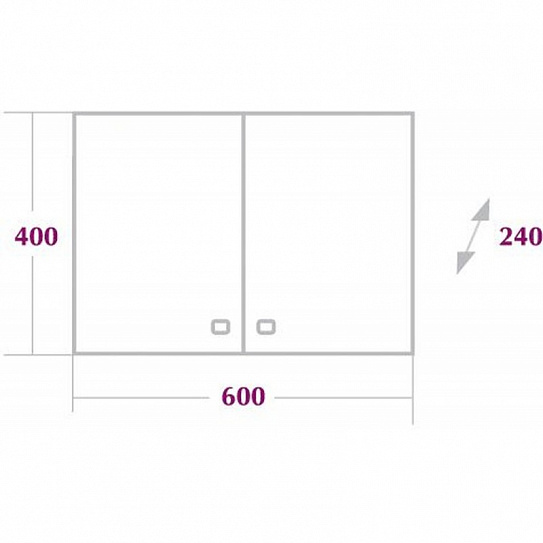 Шкаф двухдверный Onika Нива 60х40 см 306002