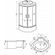 Душевая кабина 100х100х215 Erlit ER3510TP-C2-RUS