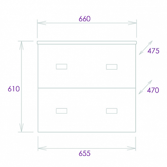Тумба подвесная Onika МАРБЛ 65.13 мрамор / камень