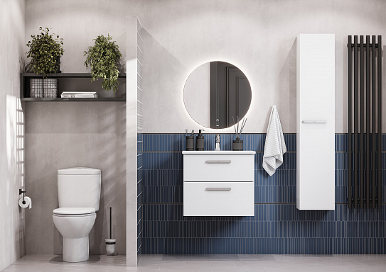 Тумба под раковину Roca Victoria 60 белый глянец 2 ящика A857468806