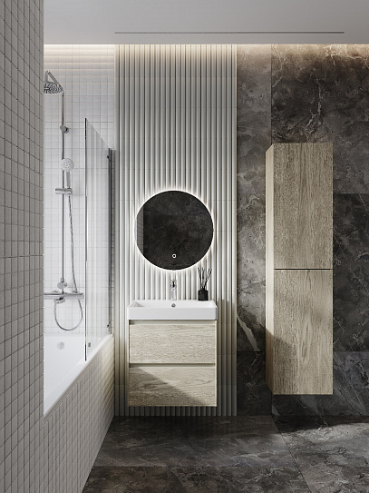 Тумба под раковину Roca Ona 600 светлый дуб 2 ящика A857613512