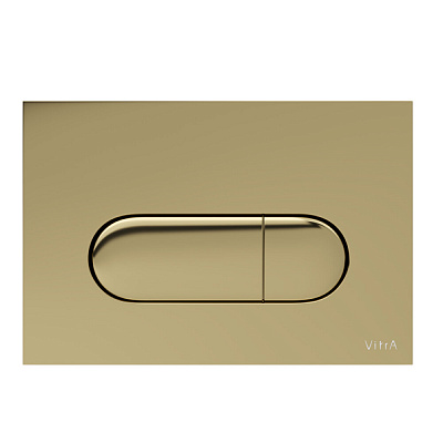 Кнопка смыва для инсталляции VitrA Root Round 740-2224 глянцевое золото двойный смыв