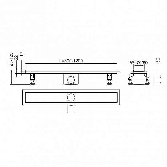 Душевой трап RGW SDR-01-Q