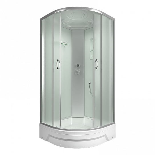 Душевая кабина 100х100 угловая средний поддон Erlit Comfort ER351026-C3-RUS четверть круга