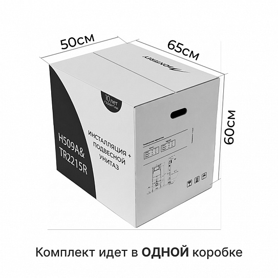 Комплект инсталляция Monterey H509A и подвесной унитаз TR2215R (БЕЗ КЛАВИШИ)