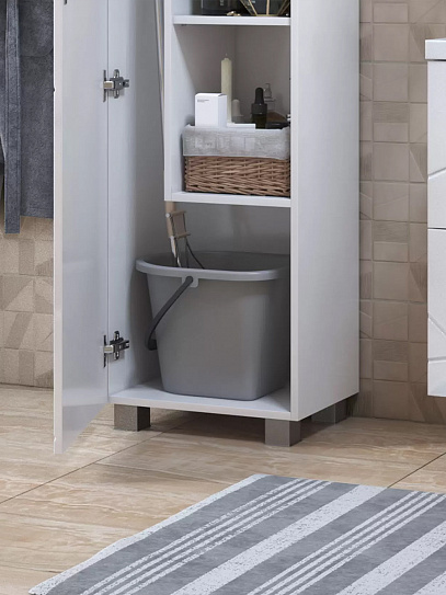 Шкаф пенал для ванной 45 см VIGO Geometry 450, белый