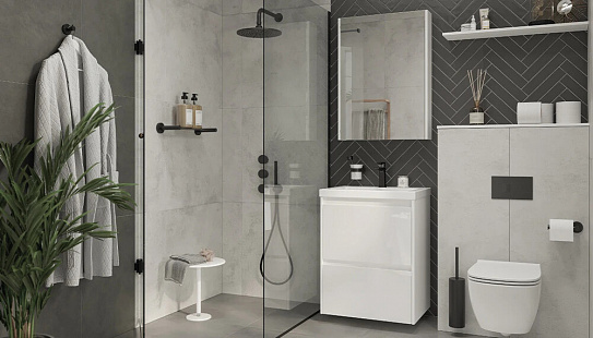 Тумба под раковину Klaufs 600-0-2 (Como 60) навесная Velvex tpKLACOM602Y