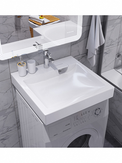 Раковина над стиральной машиной 60см Sanita Luxe Space 55 SPC55SLWB01