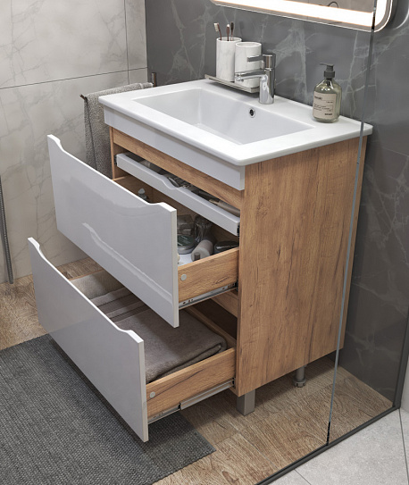 Тумба напольная Vigo Grani 750-0-2 (под ум Оскар 750) tn.GRI.OSK.75.2Y дуб золотой