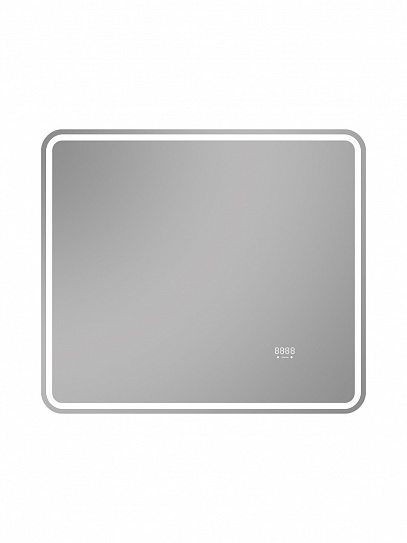 Зеркало в ванную 80х70 Аврора Люкс Monterey с подсветкой, термообогревом, часами, сенсор на взмах