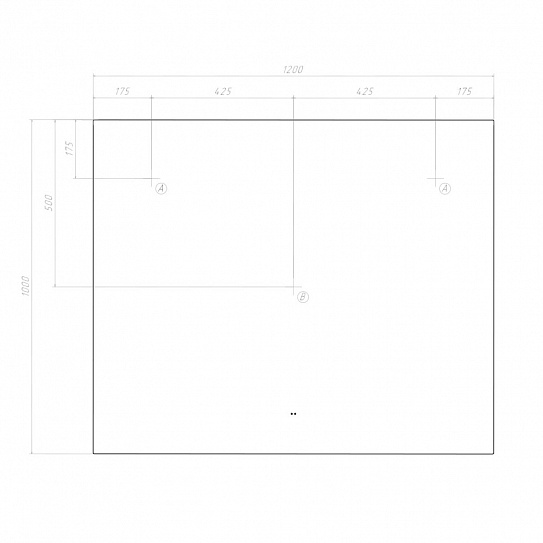 Зеркало в ванную 120х100  VIGO QUADRO COMFORT 1200