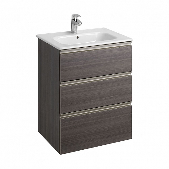 Тумба под раковину Roca The Gap 60 городской дуб 3 ящика A857404402