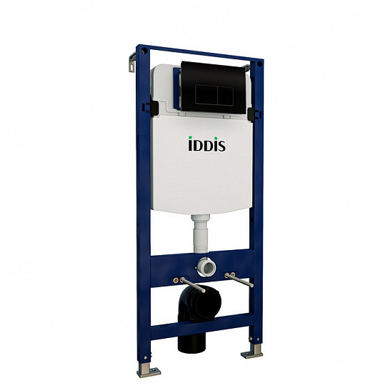 Комплект 2 в 1: инсталляция и клавиша смыва черная IDDIS Optima Home OPH00MBi32K