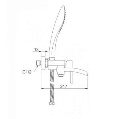 Gappo G3248-8 Смеситель д/ванны,излив является перекл.на лейку.белый/хром. Ф35