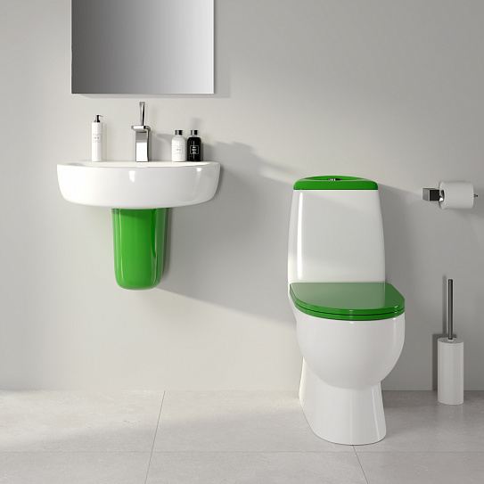 Унитаз-компакт Sanita Luxe Best Color Green (сиденье дюропласт, микролифт) BSTSLCC09130522