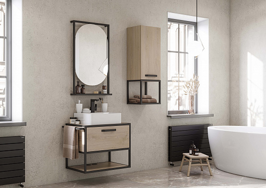 Тумба под накладную раковину Aquaton Лофт Фабрик 65 дуб эндгрейн 1A242301LTDU0